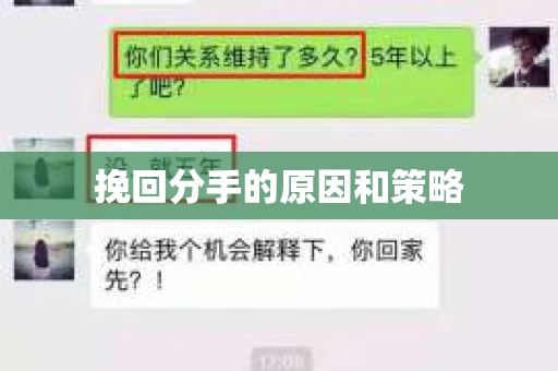 挽回分手的原因和策略