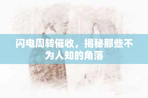 闪电周转催收，揭秘那些不为人知的角落