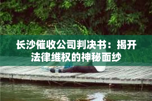 长沙催收公司判决书：揭开法律维权的神秘面纱