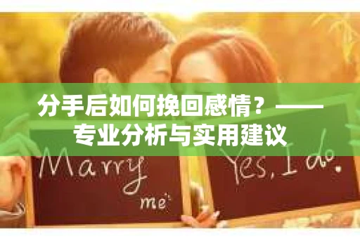 分手后如何挽回感情？——专业分析与实用建议